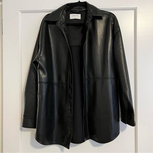 Aritzia Pelli Vegan Leather Shacket